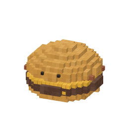 Procedural voxel burger face