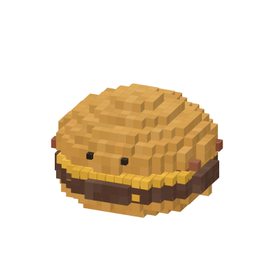 Procedural voxel burger face